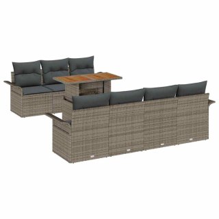 Zestaw Sof na Ogród z poduszką 8 pcs Szary 100 x 55 x 73 cm Lumarko!