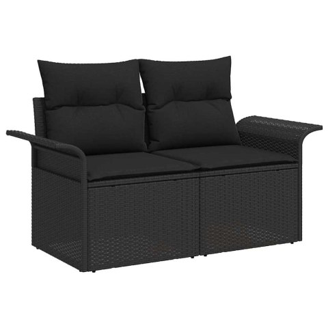 Zestaw Sof na Ogród z poduszką 11 pcs Czarny 100 x 55 x 73 cm Lumarko!