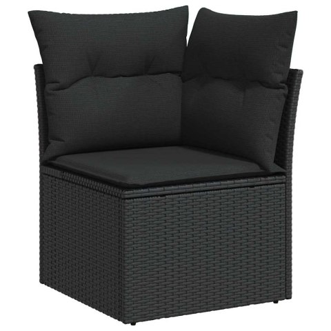 Zestaw Sof na Ogród z poduszką 7 pcs Czarny 100 x 55 x 73 cm Lumarko!
