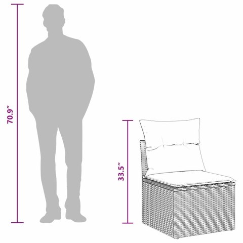 Zestaw do jadalni w ogrodzie z poduszką 7 pcs Czarny, Brązowy Lumarko!