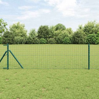 Posty ogrodzeniowe , zestaw 52 sztuki. Zielony, Ø32mm, 100cm, galwanizowana stal. Lumarko!