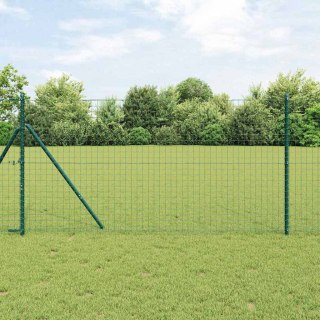 Słupki Ogrodzeniowe 26 sztuk Zielony Ø32 mm 170 cm Stal Galwanizowana Lumarko!