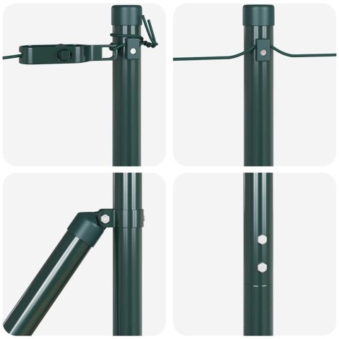 Słupki Ogrodzeniowe 52 szt. Zielony Ø32mm 190cm Stal Galwanizowana Lumarko!