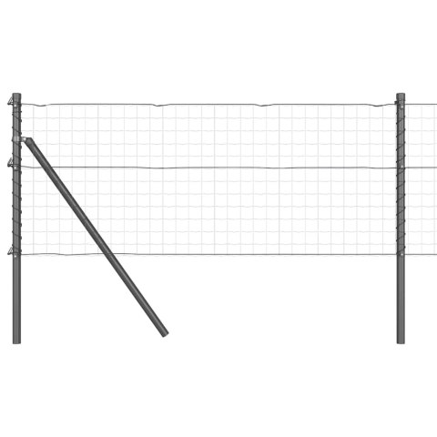 Słupki ogrodzeniowe 52 sztuki Szary Ø32 mm 120 cm Galwanizowana stal Lumarko!