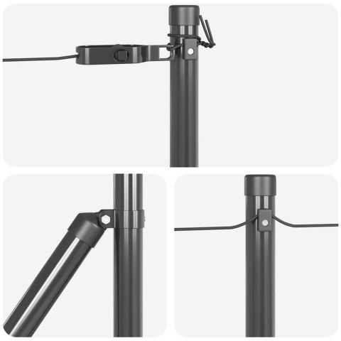 Słupki ogrodzeniowe 52 sztuki Szary Ø32 mm 120 cm Galwanizowana stal Lumarko!