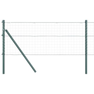 Słupy Ogrodzeniowe 26 sztuk Zielony Ø32 mm 120 cm Stal Galwanizowana Lumarko!