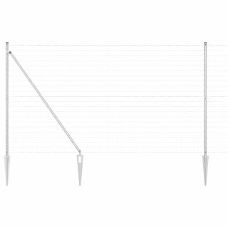 Euro ogrodzenie z 7 metalowymi słupkami 1.5x10 m ze stali ocynkowanej Lumarko!
