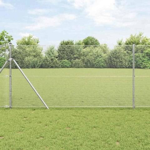 Ogrodzenie druciane z 13 słupkami 1.4x25 m ze stali ocynkowanej Lumarko!