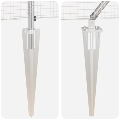 Ogrodzenie spawane z 13 pali z ostrzami 0.6x50 m Ocynkowana stal Lumarko!