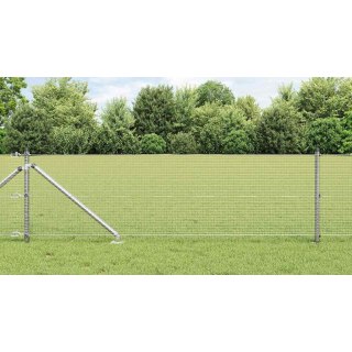 Zgrzewane ogrodzenie z 13 słupkami z hakiem 0.5x100 m ze stali ocynkowanej Lumarko!