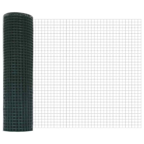 Zgrzewane ogrodzenie wire z 13 słupkami w kolorze zielonym 0,6x50 m ze stali Lumarko!