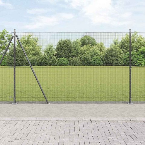 VidaXL Ogrodzenie z drutu spawanego z betonową podstawą 25 x 1,5 m