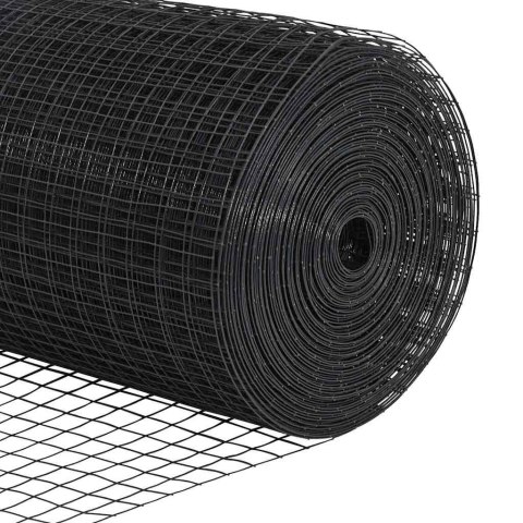 VidaXL Ogrodzenie z drutu spawanego z betonową podstawą 25 x 1,5 m
