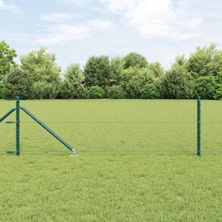 VidaXL Zewnętrzny sześciokątny płot z słupkiem 50 x 0,6 m zielony