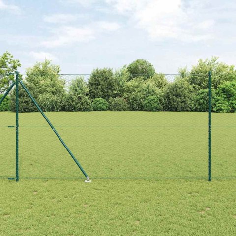 Ogrodzenie z słupkami Zielony 1.5 x 100 m Stal pokryta PCV Lumarko!