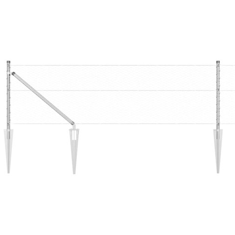 Ogrodzenie heksagonalne vidaXL 0.6x50 m Ocynkowana stal Lumarko!