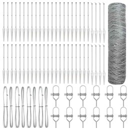 Ogrodzenie heksagonalne vidaXL 1x100 m stal ocynkowana Lumarko!