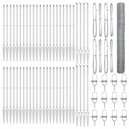 Ogrodzenie heksagonalne vidaXL 1,2x100 m stal ocynkowana Lumarko!