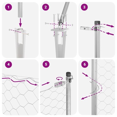 Ogrodzenie heksagonalne 1.6x100 m Stal ocynkowana Lumarko!