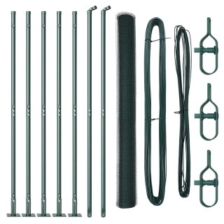 Zielony płot sześcienny vidaXL 1,6x10 m ze stali Lumarko!