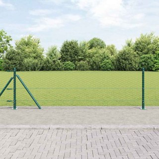 Zielone ogrodzenie vidaXL sześciokątne 0.6x100 m stalowe Lumarko!