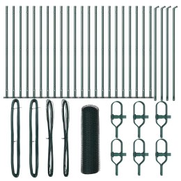 Zielony płot heksagonalny 1x50 m stalowy Lumarko!