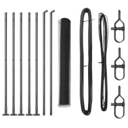 Ogrodzenie heksagonalne vidaXL Szare 1x10 m Stal Lumarko!