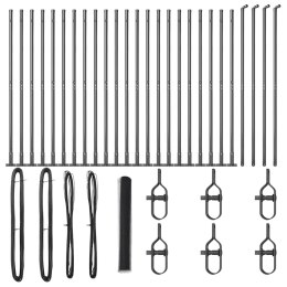 Ogrodzenie heksagonalne vidaXL Szare 1,2x50 m Stal Lumarko!