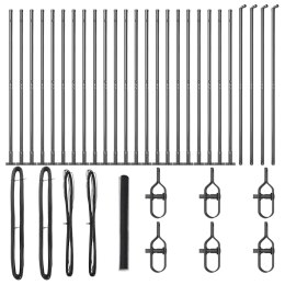 Ogrodzenie heksagonalne vidaXL Szare 1.5x50 m Stal Lumarko!