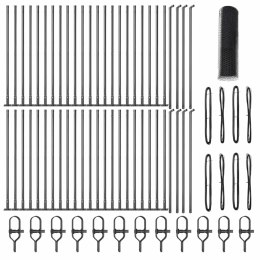Ogrodzenie heksagonalne vidaXL Szary 0.8x100 m Stal Lumarko!