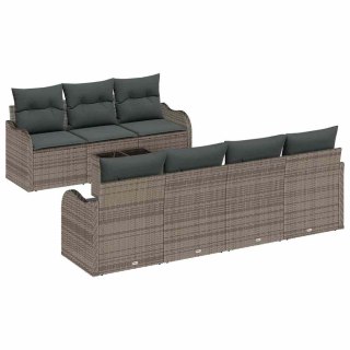 Zestaw Sof na Ogród z poduszką 8 pcs Szary 55 x 55 x 37 cm Lumarko!