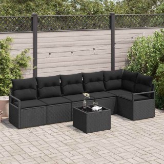 Zestaw Sof na Ogród z poduszką z przechowywaniem 7 pcs Czarny Lumarko!