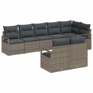 Zestaw Sof na Ogród z poduszką z przechowywaniem 8 pcs Szary Lumarko!