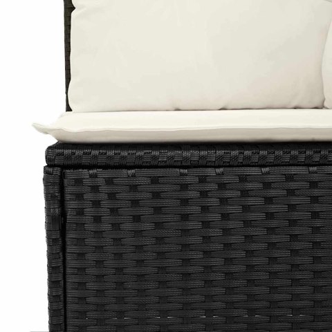 Zestaw Sof na Ogród 6 pcs Czarny, Kremowy 55 x 55 x 37 cm Lumarko!