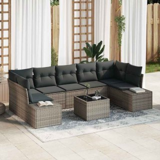 Zestaw Sof na Ogród z poduszką 8 pcs Szary 55 x 55 x 37 cm Lumarko!