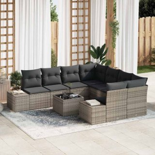 Zestaw Sof na Ogród z poduszką 9 pcs Szary 55 x 55 x 37 cm Lumarko!