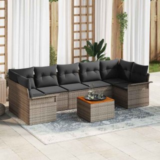Zestaw Sof na Ogród z poduszką 8 pcs Szary 55 x 55 x 37 cm Lumarko!