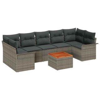 Zestaw Sof na Ogród z poduszką 8 pcs Szary 55 x 55 x 37 cm Lumarko!
