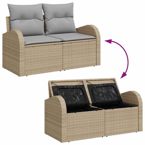 Zestaw Sof na Ogród 5 pcs Beżowy 100 x 55 x 73 cm Polirattan Lumarko!