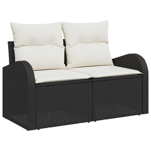 Zestaw Sof na Ogród z poduszką 6 pcs Czarny Polirattan Lumarko!