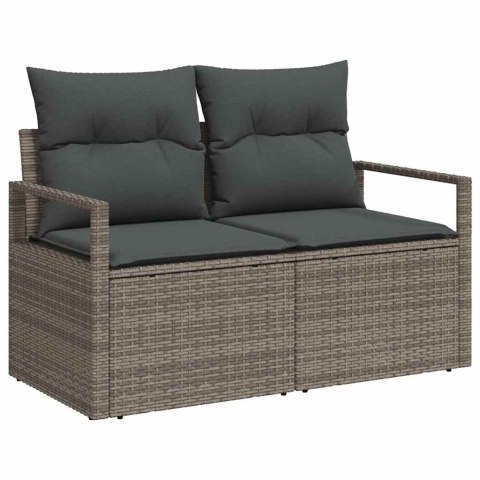 Zestaw Sof na Ogród z przechowywaniem 6 pcs Szary Polirattan Lumarko!