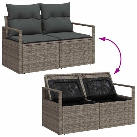 Zestaw Sof na Ogród z przechowywaniem 6 pcs Szary Polirattan Lumarko!