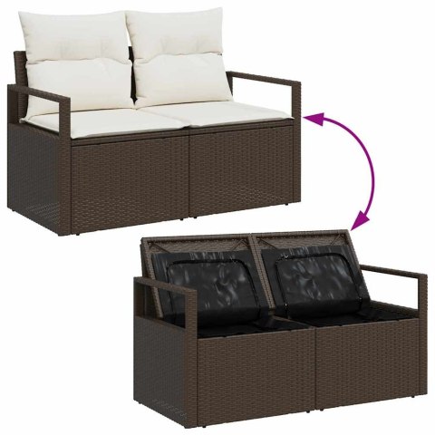 Zestaw Sof na Ogród z przechowywaniem 7 pcs Brązowy Polirattan Lumarko!