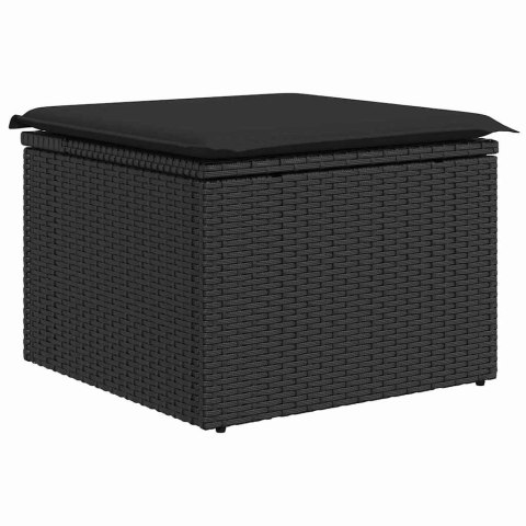 Zestaw Sof na Ogród z przechowywaniem 7 pcs Czarny Polirattan Lumarko!