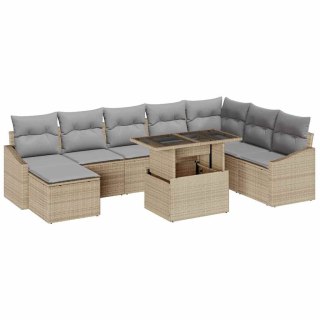 Zestaw Sof na Ogród z poduszką 9 pcs Beżowy, jasnoszary Lumarko!