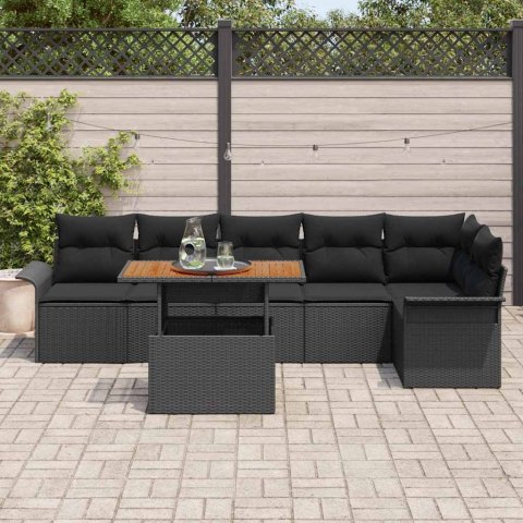 Zestaw Sof na Ogród z przechowywaniem 7 pcs Czarny Polirattan Lumarko!