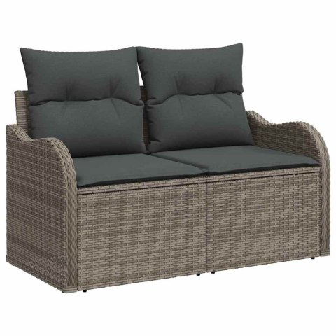 Zestaw Sof na Ogród z przechowywaniem 8 pcs Szary Polirattan Lumarko!