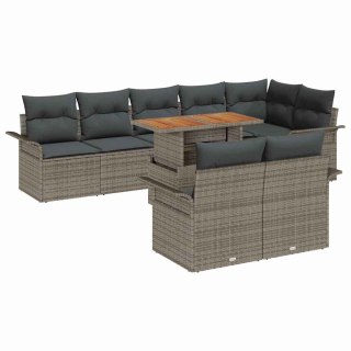 Zestaw Sof na Ogród z przechowywaniem 9 pcs Szary Polirattan Lumarko!