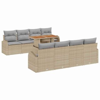 Zestaw Sof na Ogród z przechowywaniem 9 pcs Beżowy Polirattan Lumarko!