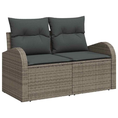 Zestaw Sof na Ogród z przechowywaniem 9 pcs Szary Polirattan Lumarko!